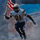 LaDainian Tomlinson Autographed 16x20 With Flag Photo- JSA W Authenticated