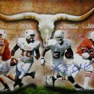 Campbell, McCoy, Williams & Young Autographed 16x20 Texas Longhorns Photo- JSA