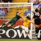 Abby Wambach Autographed 16x20 Head Shot in Blue Jersey Photo- JSA Authenticated