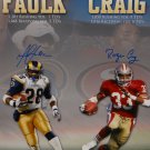 Roger Craig and Marshall Faulk Autographed 16x20 Photo- JSA Authenticated