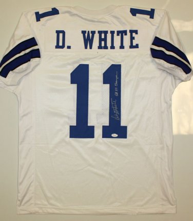 Danny White Signed / Autographed White Jersey- JSA Authenticated