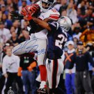Hakeem Nicks Autographed 16x20 Against Patriots SB Photo- JSA Authenticated
