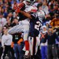 Hakeem Nicks Autographed 16x20 Against Patriots SB Photo- JSA Authenticated