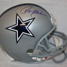 Roger Staubach Autographed Full Size Silver Dallas Cowboys Helmet- JSA Auth