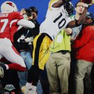 Santonio Holmes Autographed 16x20 Tip Toe Catch Photo- JSA Authenticated