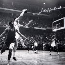 John Havlicek Autographed 16x20 Black & White *Silver Photo- JSA Authenticated