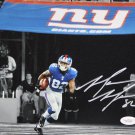 Mario Manningham Autographed 8x10 B/W & Color Photo- JSA Authenticated