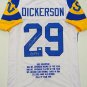 Eric Dickerson Signed / Autographed White Stat Jersey- JSA Authenticated