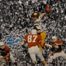 Roger Staubach Autographed 16x20 B/W & Color Navy *Blue Photo- JSA Authenticated