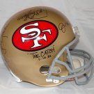 Clark & Montana 'The Play' Autographed F/S San Francisco 49ers Helmet- JSA Auth
