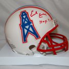 Earl Campbell Autographed White *Red Houston Oilers Mini Helmet- JSA Auth