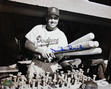 Duke Snider Autographed 8x10 B&W With Bats Photo- JSA Authenticated
