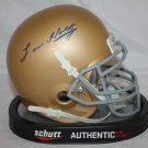 Lou Holtz Autographed Notre Dame Fighting Irish Mini Helmet- Steiner Auth