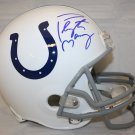 Peyton Manning Autographed Full Size Indianapolis Colts Helmet- Mounted Auth