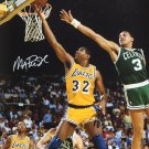Magic Johnson Autographed 16x20 Lay Up Against Celtics Photo- JSA Authenticated