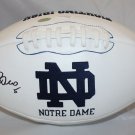 Manti Te'o Autographed Notre Dame Logo Football- JSA Authenticated