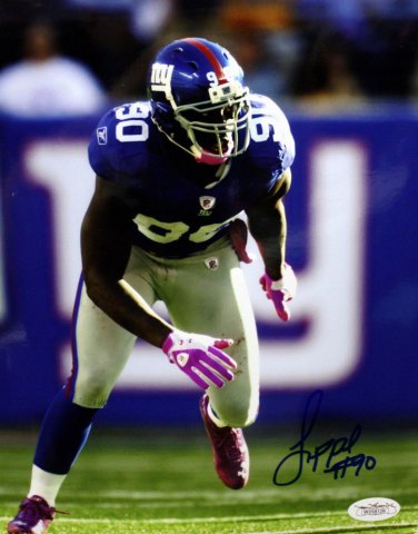 Jason Pierre Paul Autographed 8x10 Front View Running Photo- JSA Authenticated