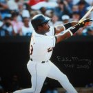 Eddie Murray Autographed 16x20 Photo Swinging, HOF 2003 JSA Authenticated