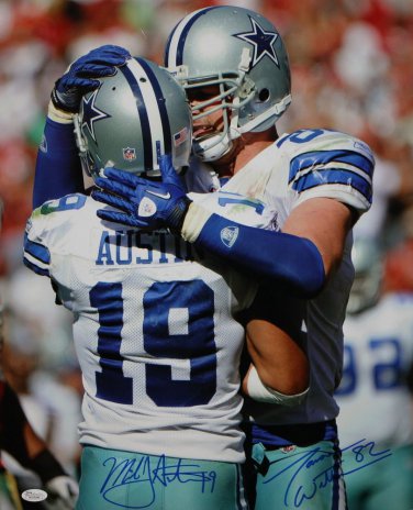 Miles Austin & Jason Witten Autographed 16x20 Photo- JSA Authenticated