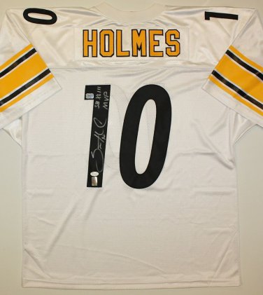 Santonio Holmes SB MVP Signed / Autographed White Jersey- JSA Authenticated