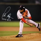Pedro Martinez Autographed 16x20 2004 WSC Pitching *White Photo- JSA W Auth