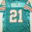 Jim Kiick Signed / Autographed Teal Jersey- JSA Authenticated