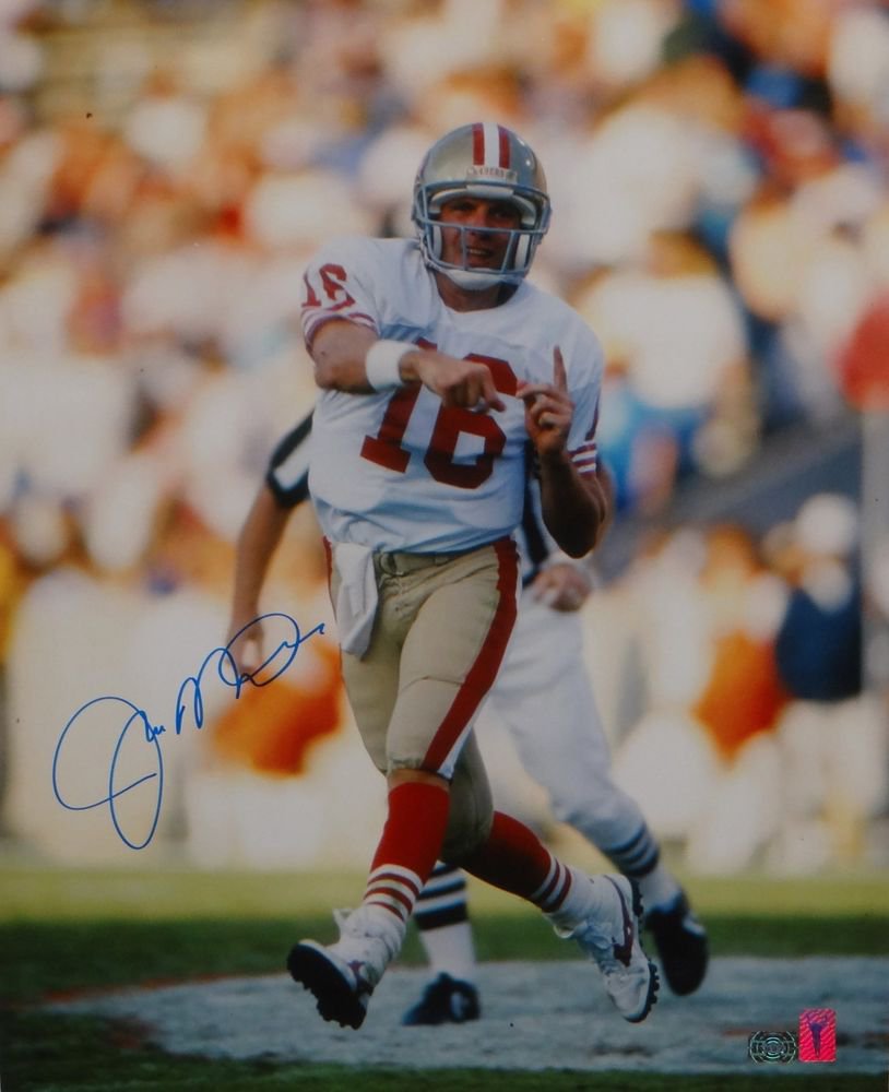 Joe Montana Autographed 16x20 Front View Passing Photo- Montana Hologram