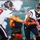 Arian Foster Matt Schaub Autographed 20x24 Hand Off Canvas- JSA W Authenticated