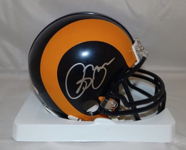 Isaac Bruce Autographed St Louis Rams TB Mini Helmet- JSA Authenticated