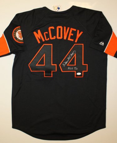 Willie McCovey Autographed Black San Francisco Giants Jersey- JSA Authenticated