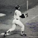 Reggie Jackson Autographed 16x20 B&W At Bat Stat Photo- JSA Authenticated