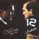 Chuck Noll & Terry Bradshaw Autographed 16x20 Up Close Photo- JSA Authenticated