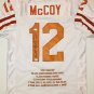 Colt McCoy Signed / Autographed White Stat Jersey- JSA Authenticated
