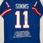 Phil Simms Signed / Autographed Blue Stat Jersey- Simms Hologram