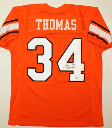 Thurman Thomas Signed / Autographed Orange Jersey- GTSM Authenticated