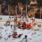 Miracle On Ice Autographed 24x30 1980 Olympic Hockey Team Canvas- JSA W Auth