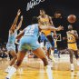Magic Johnson Autographed 16x20 Passing In Air Photo- PSA/DNA