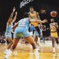 Magic Johnson Autographed 16x20 Passing In Air Photo- PSA/DNA