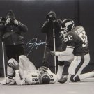 Lawrence Taylor Autographed 16x20 B&W Tackle *White Photo JSA W Authenticated