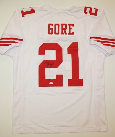 Frank Gore Signed / Autographed White w/ Red Jersey- JSA Authenticated