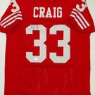 Roger Craig Signed / Autographed Red Jersey- JSA W Authenticated