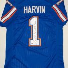 Percy Harvin 2x Nat'l Champ Signed / Autographed Blue Jersey- PSA/DNA Auth