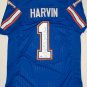 Percy Harvin 2x Nat'l Champ Signed / Autographed Blue Jersey- PSA/DNA Auth