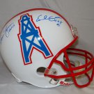 Earl Campbell & Warren Moon Autographed F/S Houston Oilers Helmet- JSA W Auth