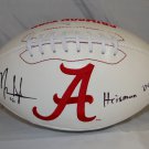 Mark Ingram Heisman Autographed Alabama Crimson Tide Logo Football- JSA W Auth