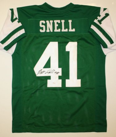 Matt Snell Signed / Autographed Green w/ White Jersey- JSA Authenticated