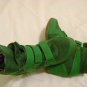 Green wedge sneakers