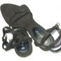 Black Suede open Toe Sandals