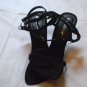 Black Suede open Toe Sandals