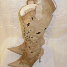 leather High heel Boots